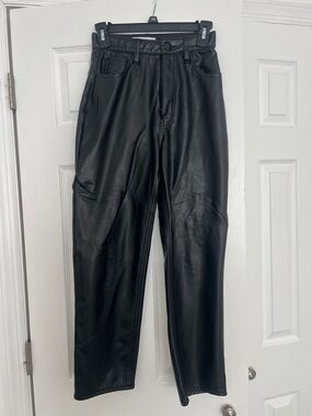 Abercrombie & Fitch Black Faux Leather Pants